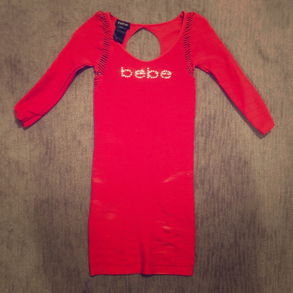 NWOT Bebe pink bandage club mini dress